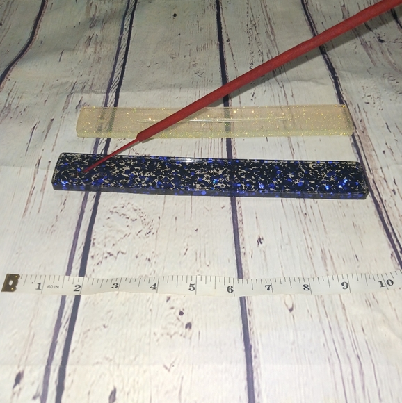 Incense Burner Tray This Listing is for the Blue Sparkly/Glitter Tray - Picture 2 of 5